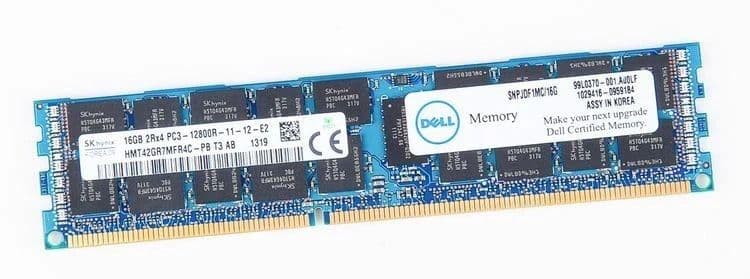 Dell 16GB DDR3 2Rx4 RDIMM 1600MHz ECC JDF1M Memory for PowerEdge R620 R720