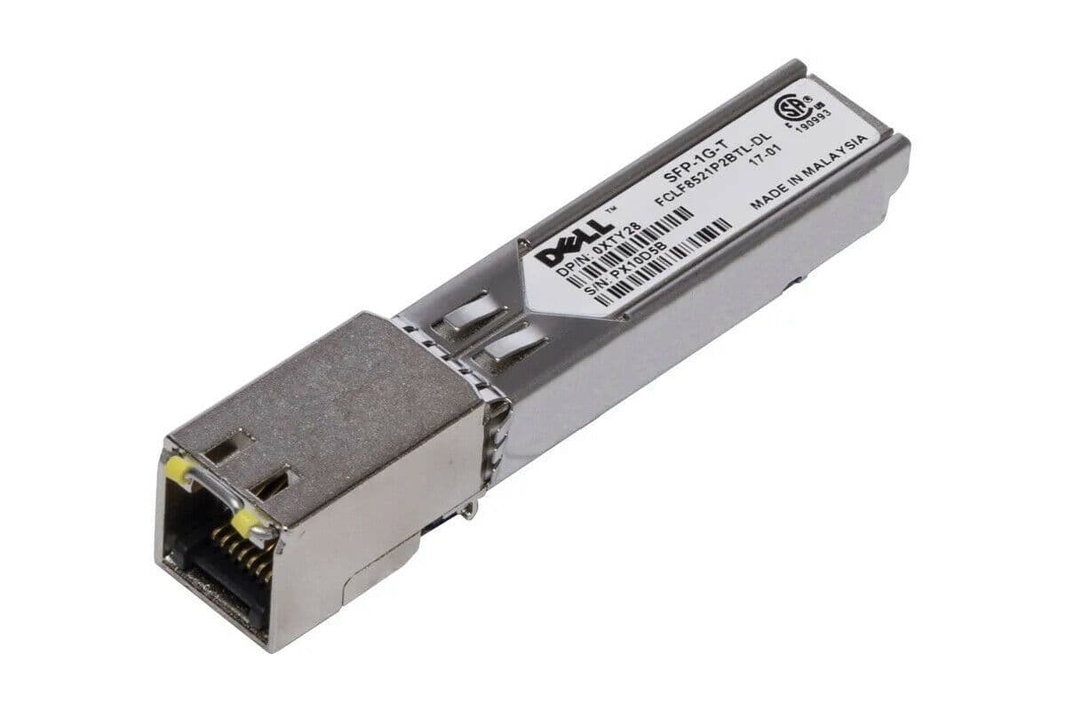 Dell 1GB 100m 1GBASE-T SR SFP LC Transceiver Module XTY28 FCLF8521P2BTL-DL