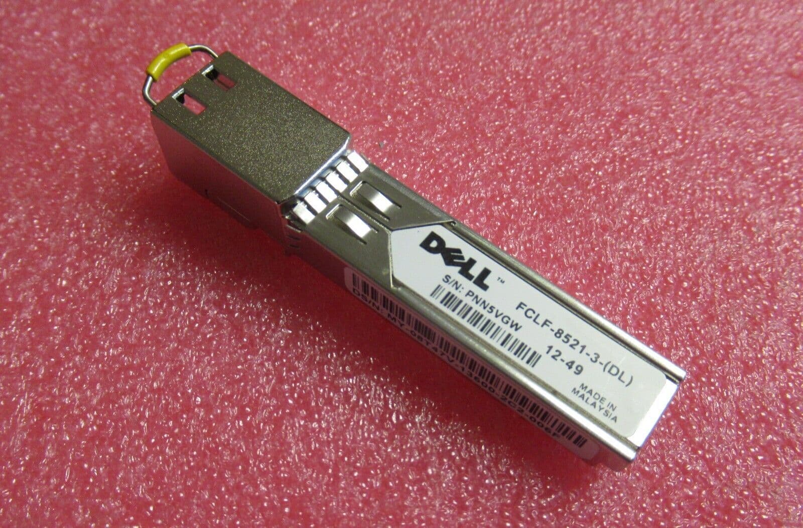 Dell 1Gbps 1000BASET SFP LC Transceiver Module 8T47V FCLF85213 DL