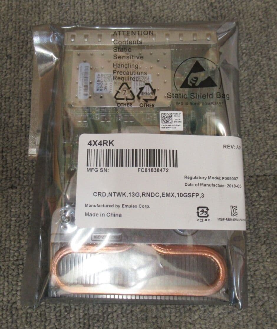 Poweredge R930 Raid Card Dell 4X4RK PowerEdge R630 R730 R730XD R930 Quad-Ports SFP Network ...