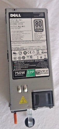 Dell 750W 80 Plus HS Power Supply PSU 0XW8W 00XW8W PowerEdge R530 R630 R730 T630