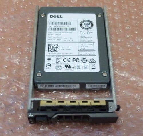 Dell 800GB 12G SAS 2.5"  Solid State Drive SSD In Caddy PowerEdge Server 989R8