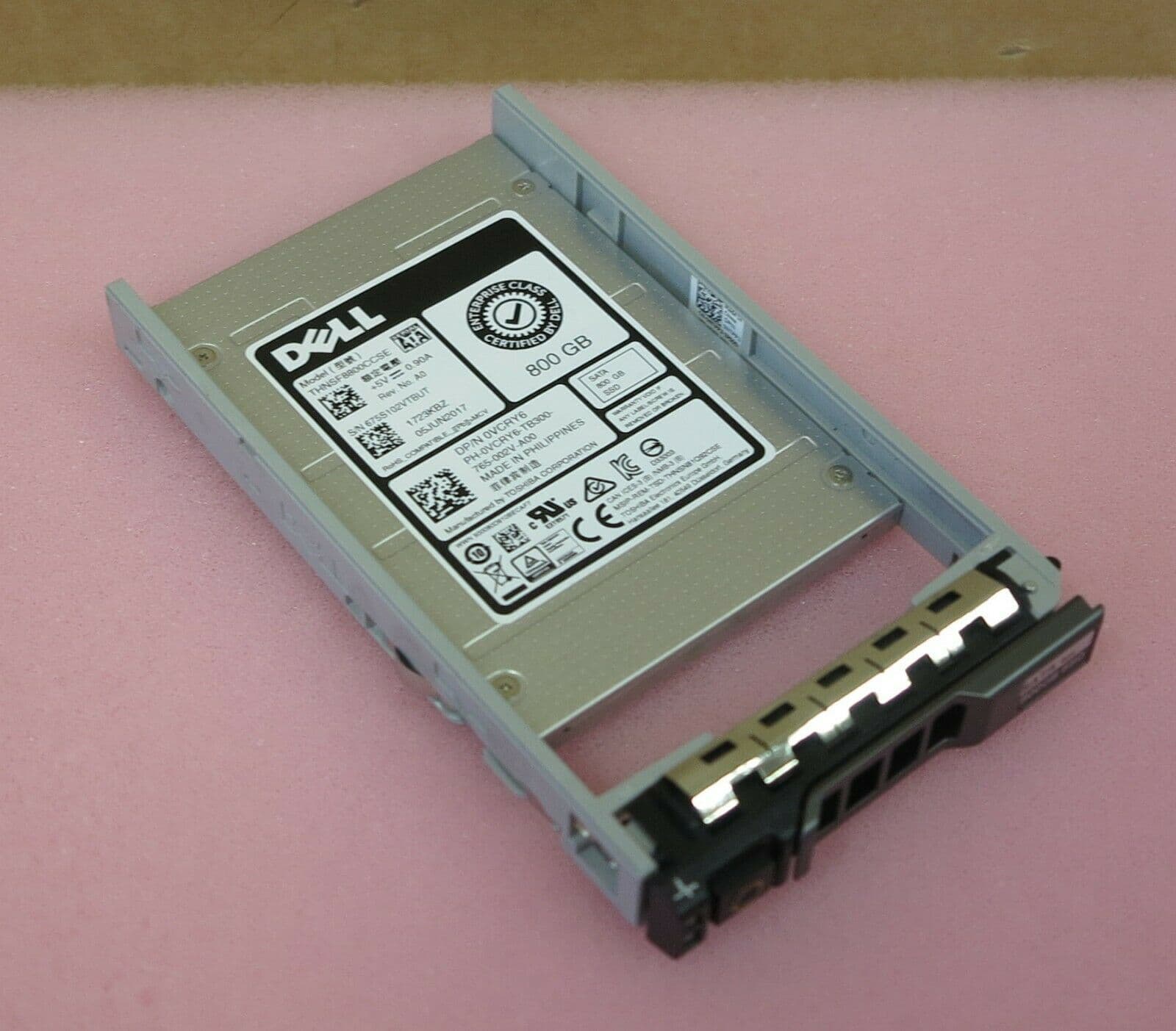 Dell 800GB SSD SATA 2 5" 6GB/s MLC Solid State Drive VCRY6 Toshiba THNSF8800CCSE