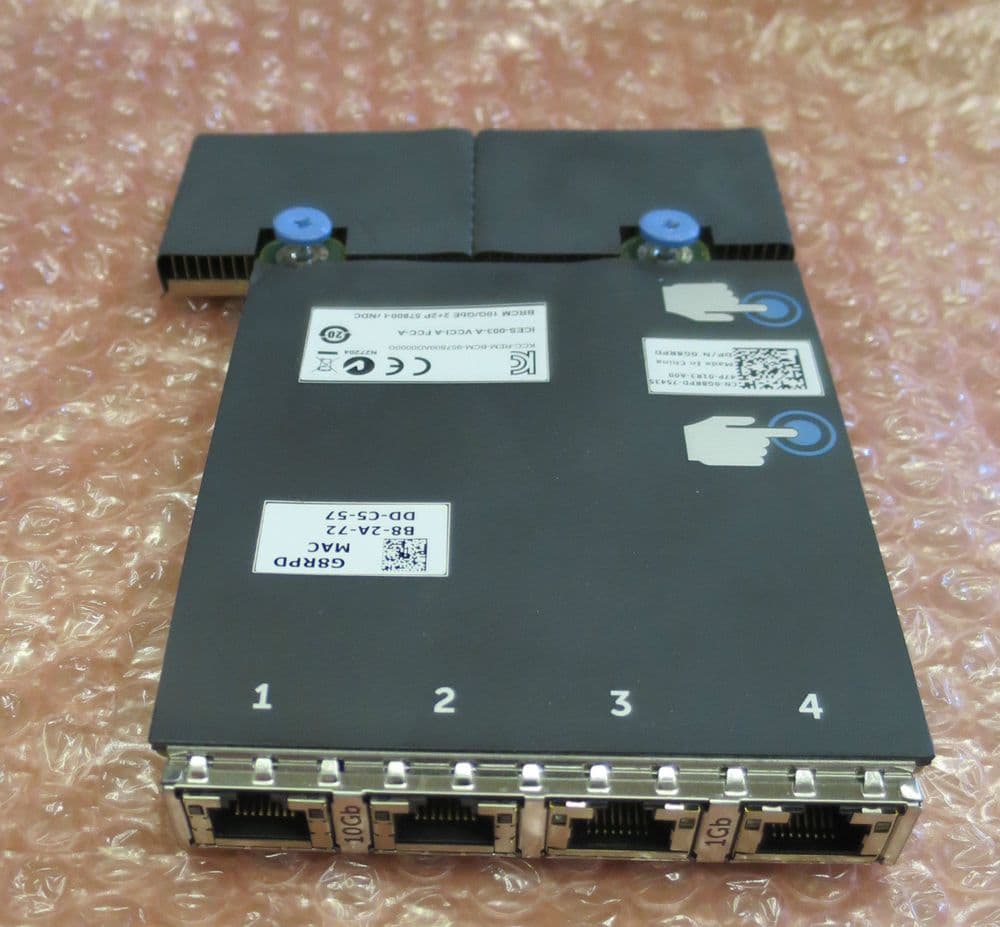 Dell Broadcom 57800 2x 10Gb 2x1Gb Base-T Daughter Card G8RPD R620 R720 ...