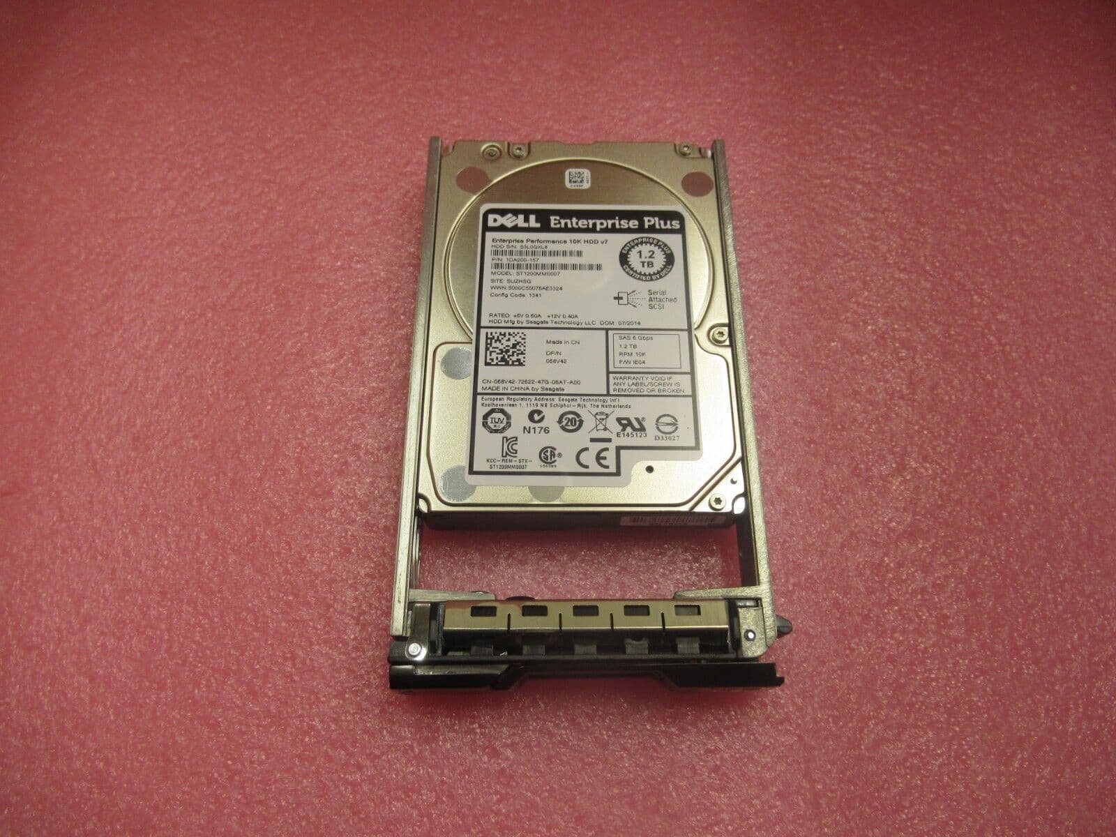 Dell Compellent 1.2TB 10k SAS 2.5" Hard Drive – For SCv2020, SC4020, SC220 Tray, 68V42, Tested With Warranty