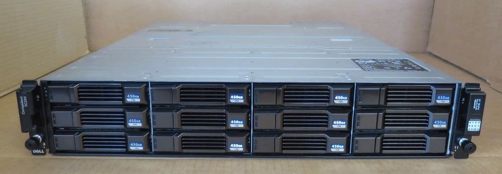 Dell Compellent SC200 4.95TB 11x 450GB 15K 2x SC2 EMM 2x PSU Expansion Enclosure