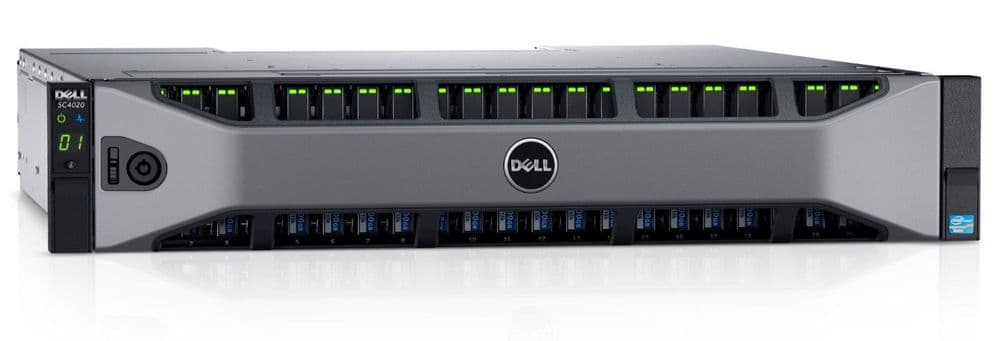 Dell Compellent SC4020 FC Storage Array 2x 2-Port 16Gb FC Controller 46.08TB SSD