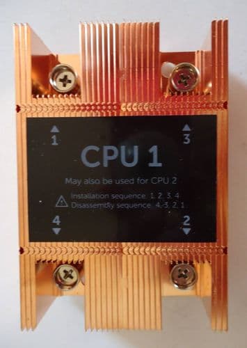 Dell CPU1 Screw Down Heatsink 68MM For Dell PowerEdge M630 Blade Server D4T8T