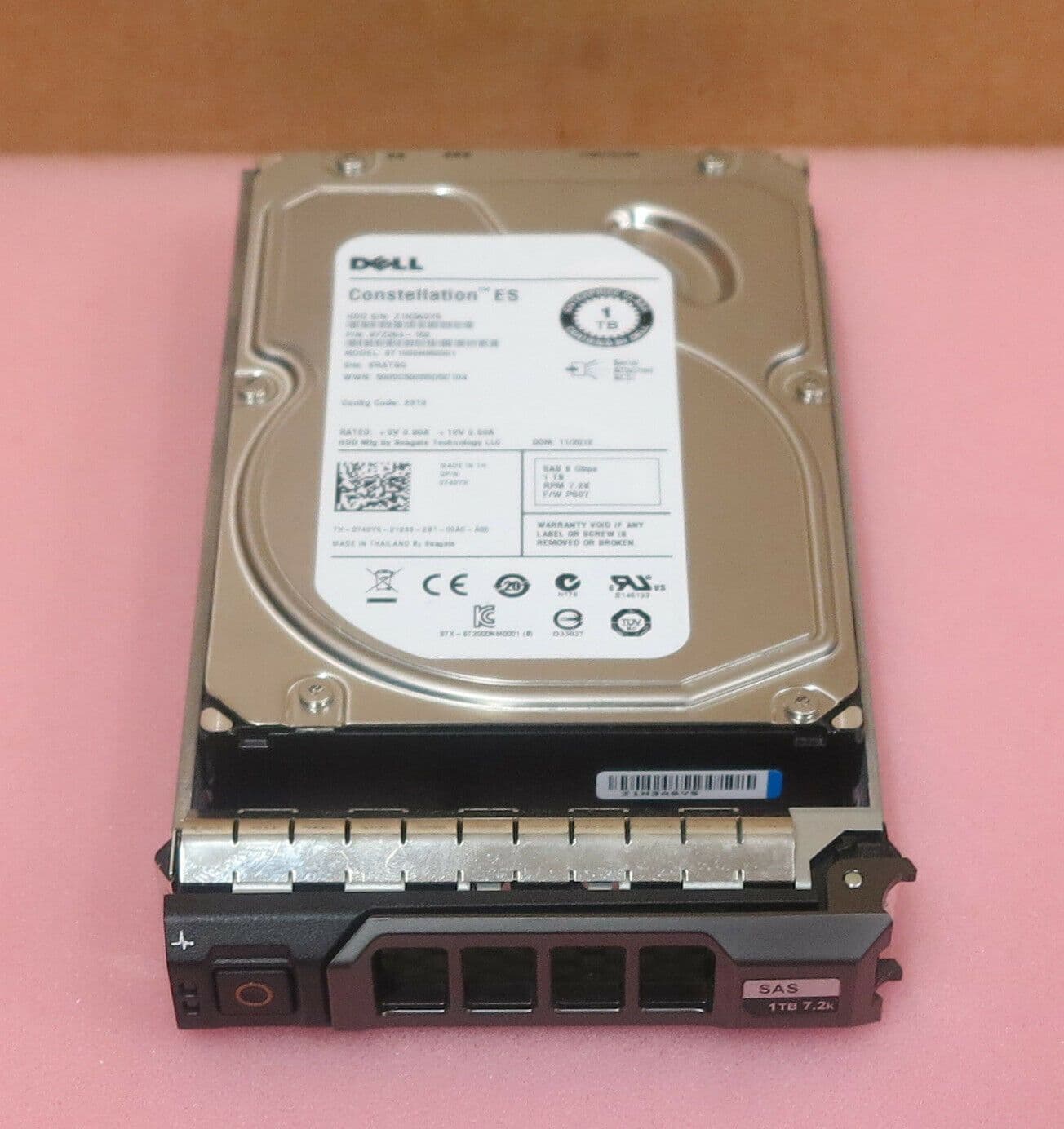 Dell Enterprise 1TB 3 5 SAS 6GB/s 7 2K 64MB HDD Hard Drive in Caddy 740YX