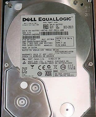 Dell EqualLogic 1TB SATA 7.2k A3KA pn 2MNMV NL-02MNMV-71240-43B-5HJI-A00