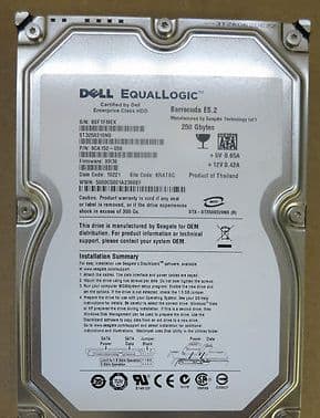 Dell EqualLogic 250GB 7.2K Seagate Barracuda ES.2 FW XR36 9CA152-056 ST3250310NS