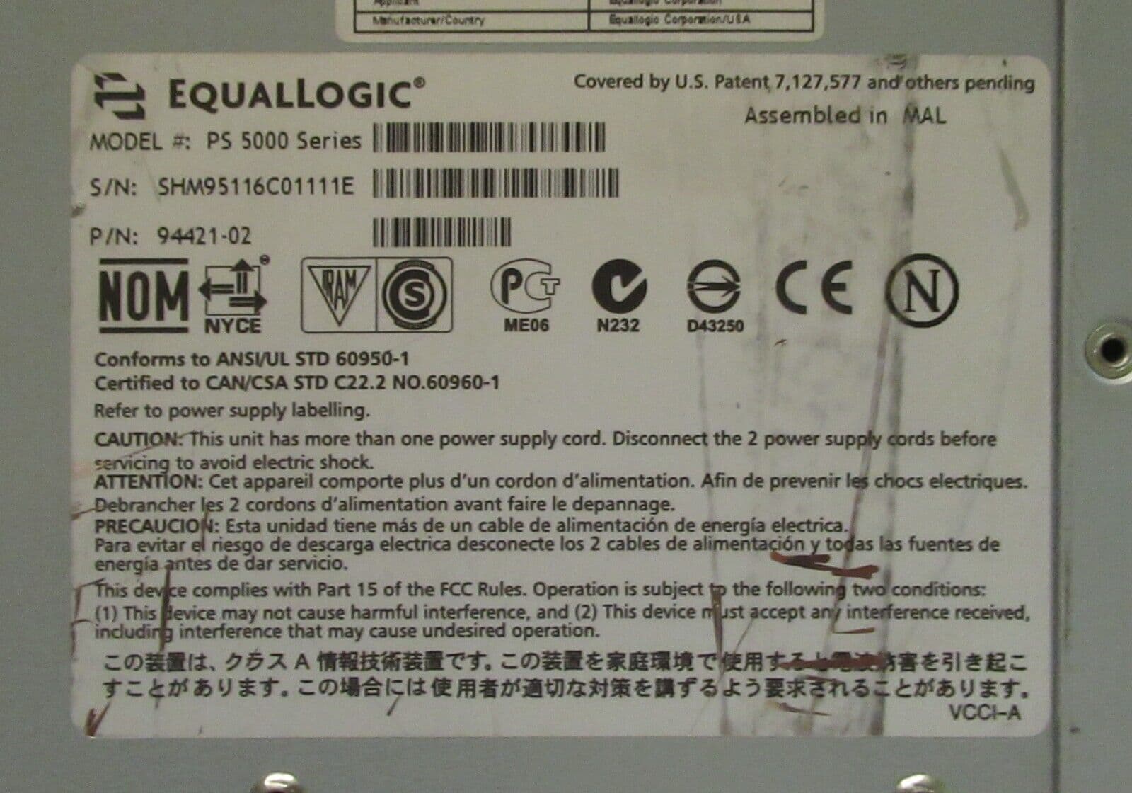 Dell EqualLogic PS5000 Virtualized iSCSI SAN Storage Array 2x Control ...