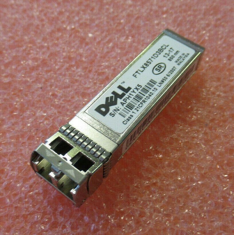 Dell Finisar 10GB 850nm MM 10GBASESR SFP Transceiver Module N743D