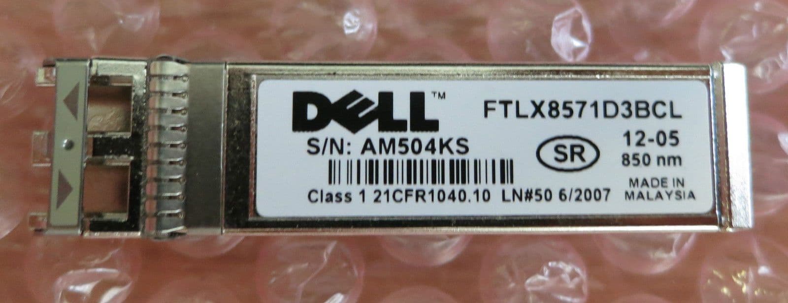 Dell FTLX8571D3BCL 10GB/S 850nm SFP Transceiver Module N743D 0N743D