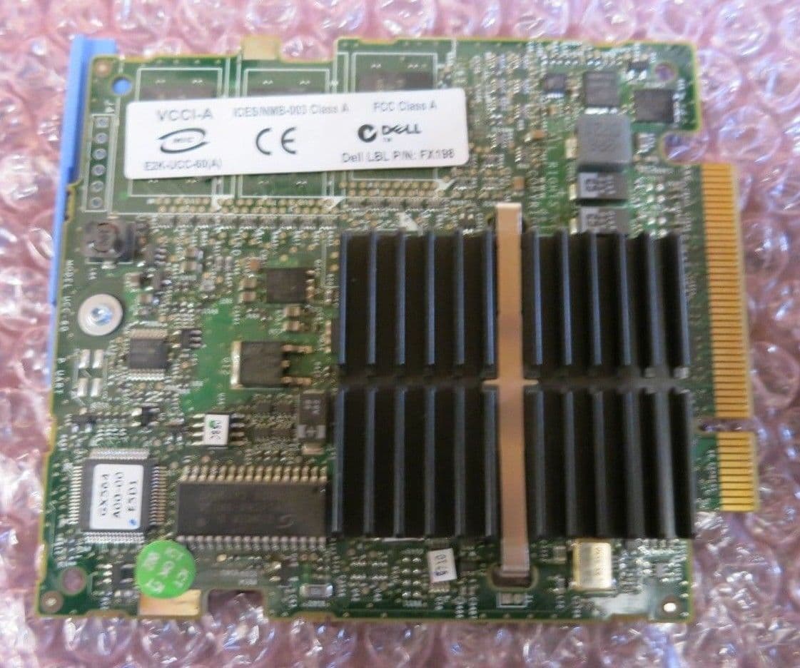 Dell FX198 PowerEdge M600 Cerc 6i PCIExpress SAS Raid Controller Card