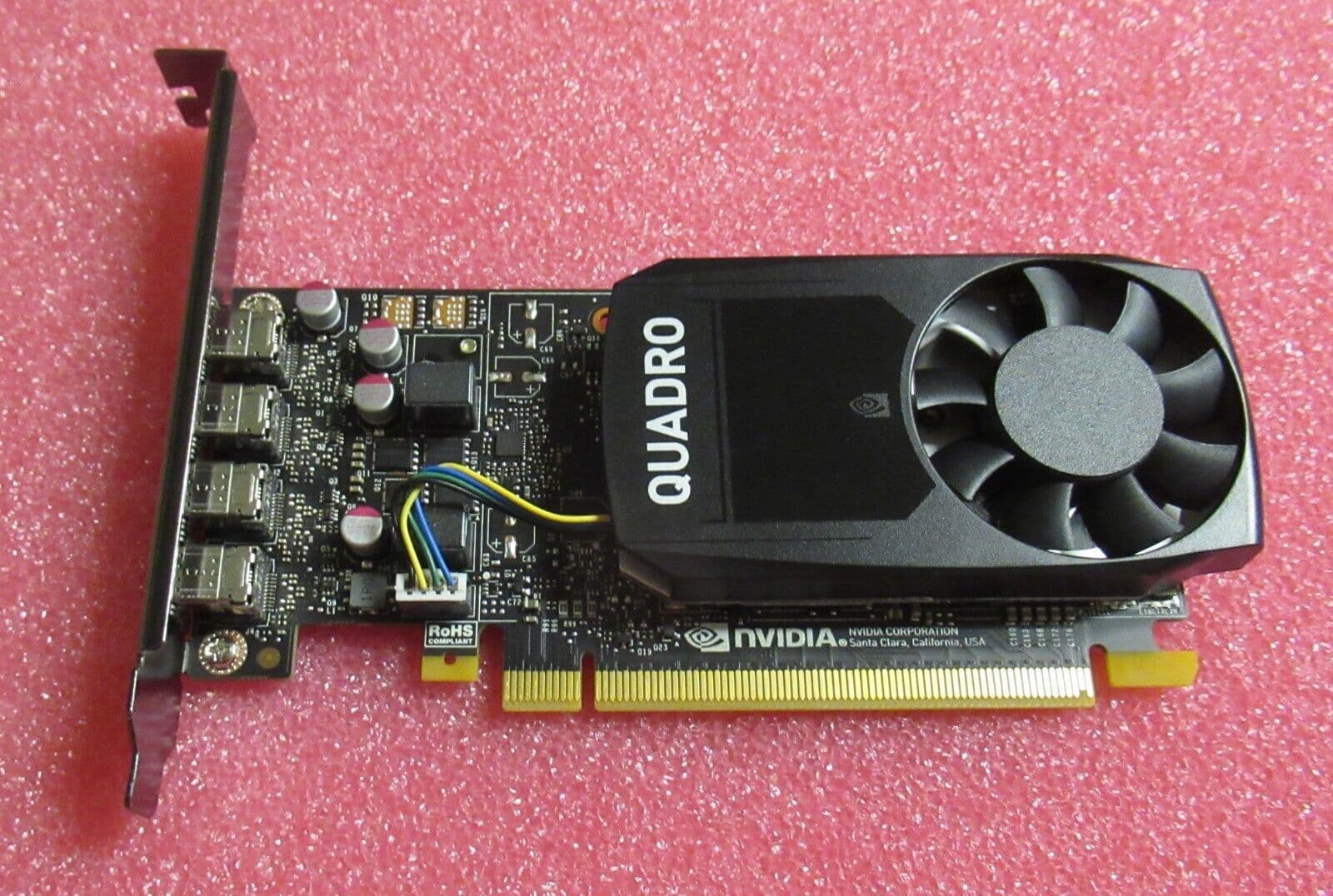 PNY Quadro P1000 Professional Graphic Card 4GB GDDR5 PCI Express 3.0 x16, Single Slot, 4x Mini-DisplayPort, 5K Support, Ultra-quiet active fan PNY Quadro P1000 Professional Graphic Card 4GB GDDR5 PCI Express 3.0 x16, Single Slot, 4x Mini-DisplayPort, 5K Support, Ultra-quiet active fan