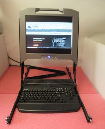 Dell HP535 RN339 0RN339 17FP PowerEdge 1U 17" Display Rack Console TFT +Keyboard