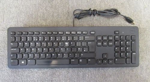 Dell KB113t 97D94 097D94 Black 105-Keys Quiet Slim USB Wired UK QWERTY Keyboard