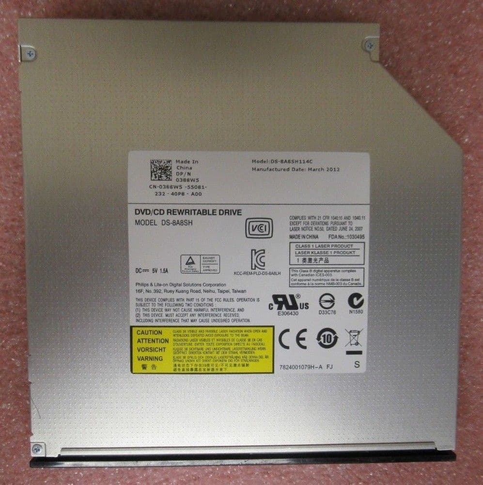 Dell LITE-ON PowerEdge R410 DS-8A8SH DVD-RW Slimline Optical