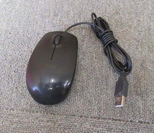 Dell MS111 11D3V 9RRC7 Optical Black USB Wired 3-Button Scroll Wheel Mouse