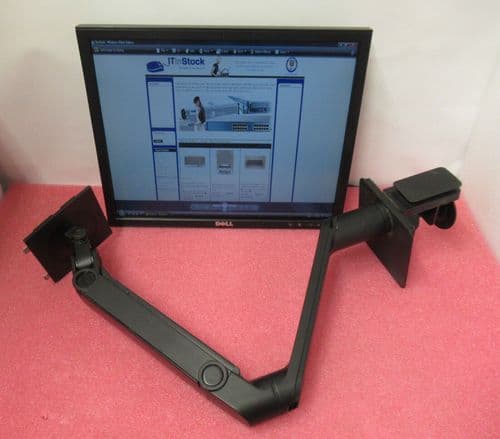 Dell P190ST CHRYK 19" LCD TFT Flat Panel Monitor+Single Arm Monitor Stand FF2FG