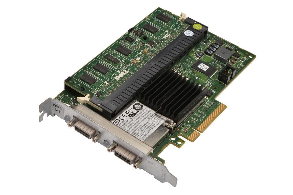 Dell PERC 6/E 512MB SAS Poweredge Expandable PERC RAID Controller J155F