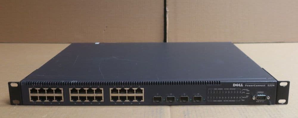Dell PowerConnect 5224 20x 1GbE RJ45 4x Combo RJ45/SFP Port L3 1U ...