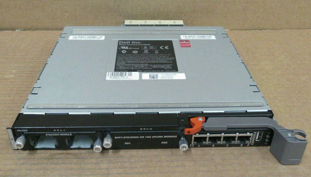 Dell PowerConnect M6220 1GB 20 Port Switch GM069 for M1000e + 10GB Stack Module