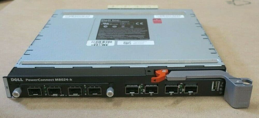 Dell PowerConnect M8024-k 20x 10GbE SFP+ Blade Switch YRKD0 + M8024-SFP+ N805D