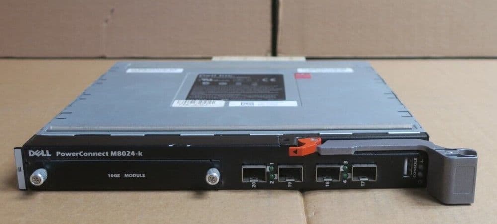 Dell PowerConnect M8024-k + 4x ext SFP+ 16x Int Ports 1/10GbE Blade Switch 7WKF9