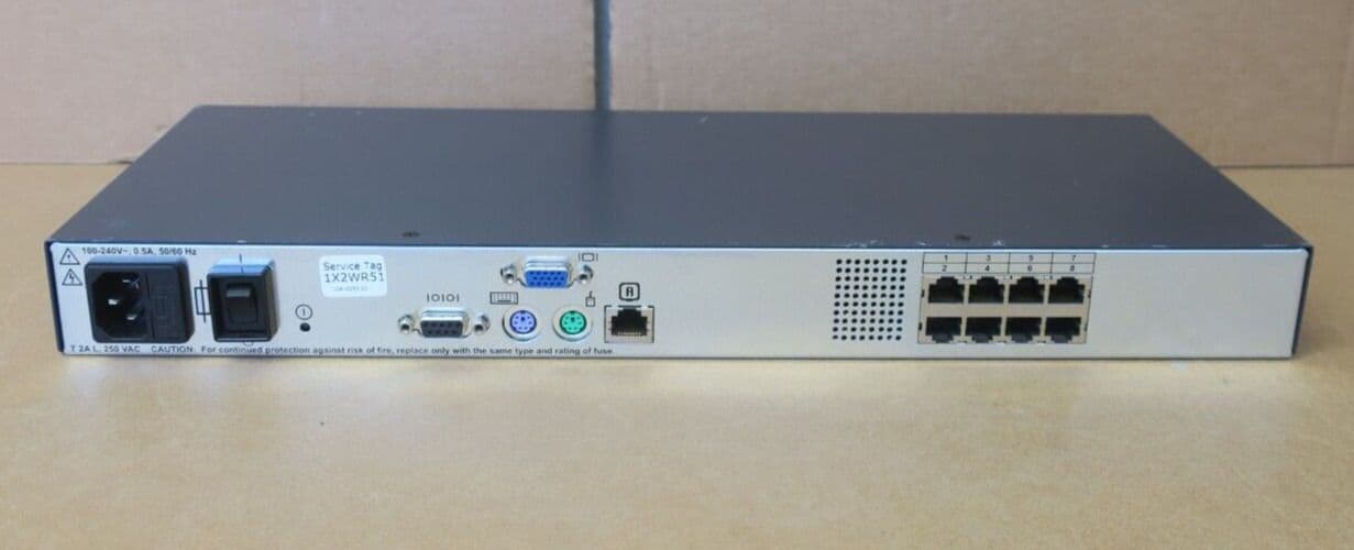 Dell PowerEdge 180AS 8-Port KVM Over IP Console Switch W7940 520-376-003