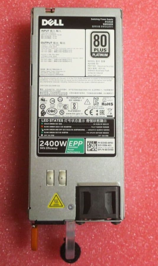Dell PowerEdge C6400 Hot-Plug 80-Plus Platinum 2400W AC Power Supply ...