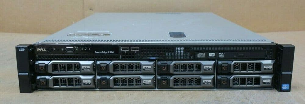 Dell PowerEdge R520 Quad-Core E5-2407 2 20Ghz 8GB Ram 8x 3 5