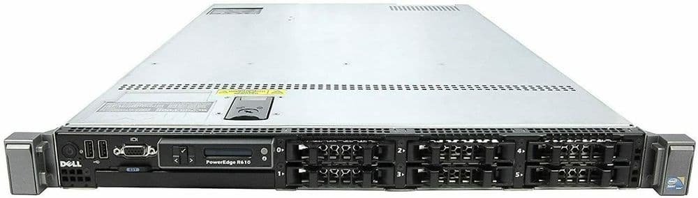Dell PowerEdge R610 CTO 1U Server 2x 5500/5600 Series CPU 12x DIMM 6x 2 ...