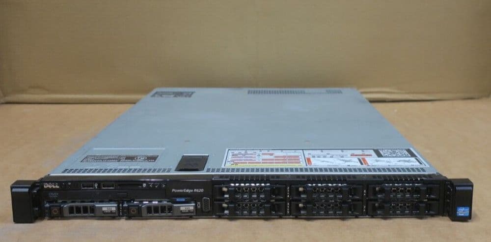 Dell PowerEdge R620 2x 6C E5-2620 192GB RAM 2x 146GB HDD 8-Bay 1U Rack ...