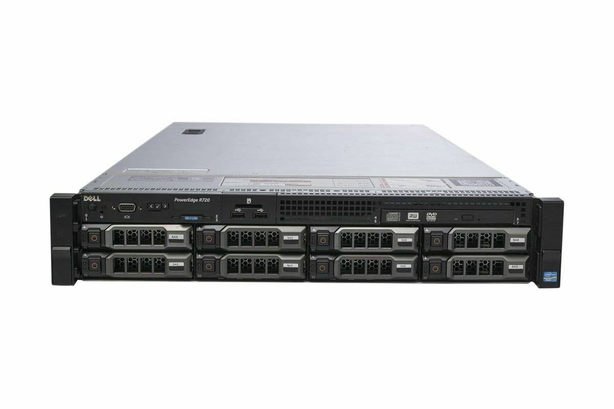Ecran PC Dell Serveur Dell PowerEdge R720 8LFF Reconditionné – 2x Xeon E5-2690, 32 Go RAM, Rails Inclus Serveur Rack 2U Xeon E5-2690 32Go