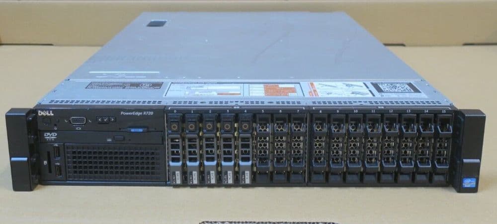 Dell PowerEdge R720 Six-Core E5-2640 32GB Ram 5x 1TB HDD 16-Bay H710 2U ...
