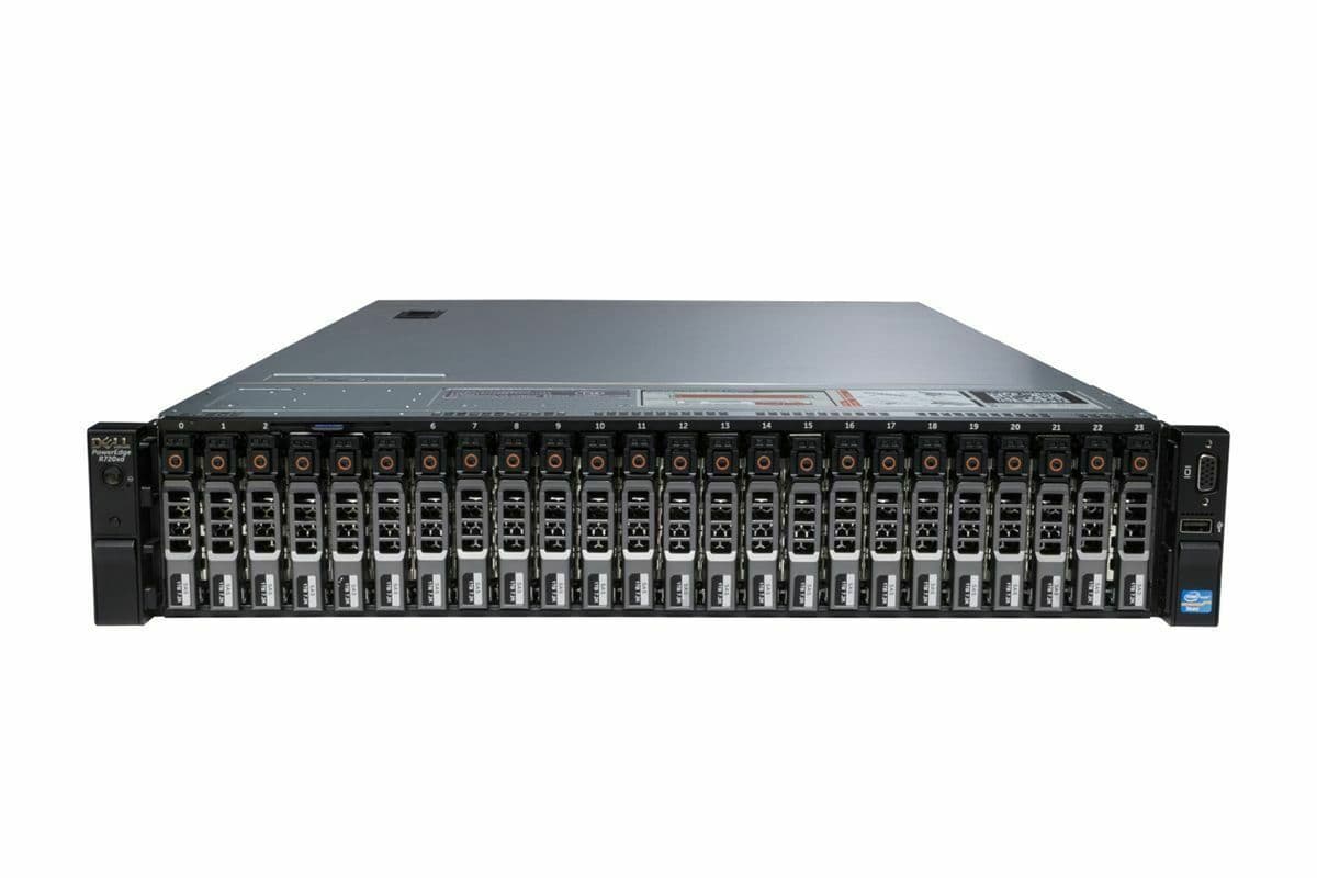 Dell PowerEdge R720xd 2x 8-Core E5-2670 6Ghz 64GB RAM 24x 800GB