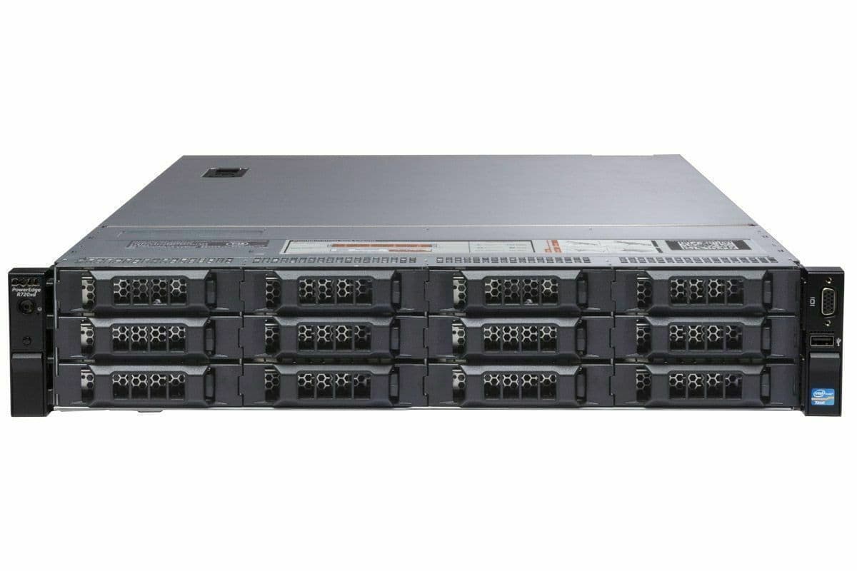 Dell PowerEdge R720xd 2x Quad-Core E5-2609 16GB RAM 12x 3 5