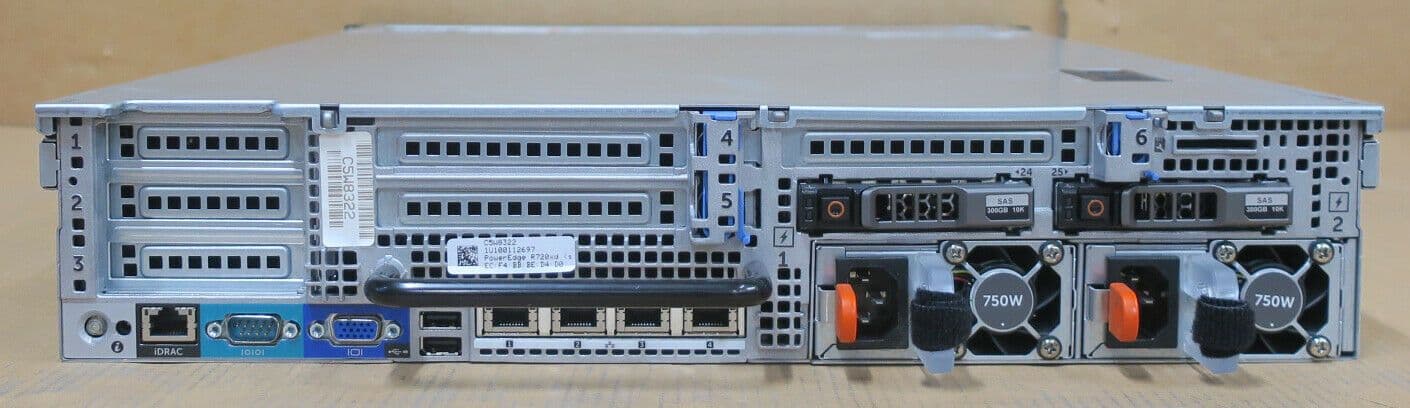 Dell PowerEdge R720xd 8C E5-2650v2 2 60GHz 96GB Ram 2x 300GB 10K HDD 2U ...