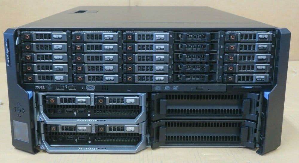 Dell PowerEdge VRTX Rack Chassis 8 4TB Storage 2x M520 2x E5-2450 96GB ...