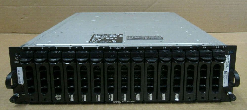 Dell PowerVault MD1000 10x 300GB SAS 3TB 1x SAS Control Modules Storage Array