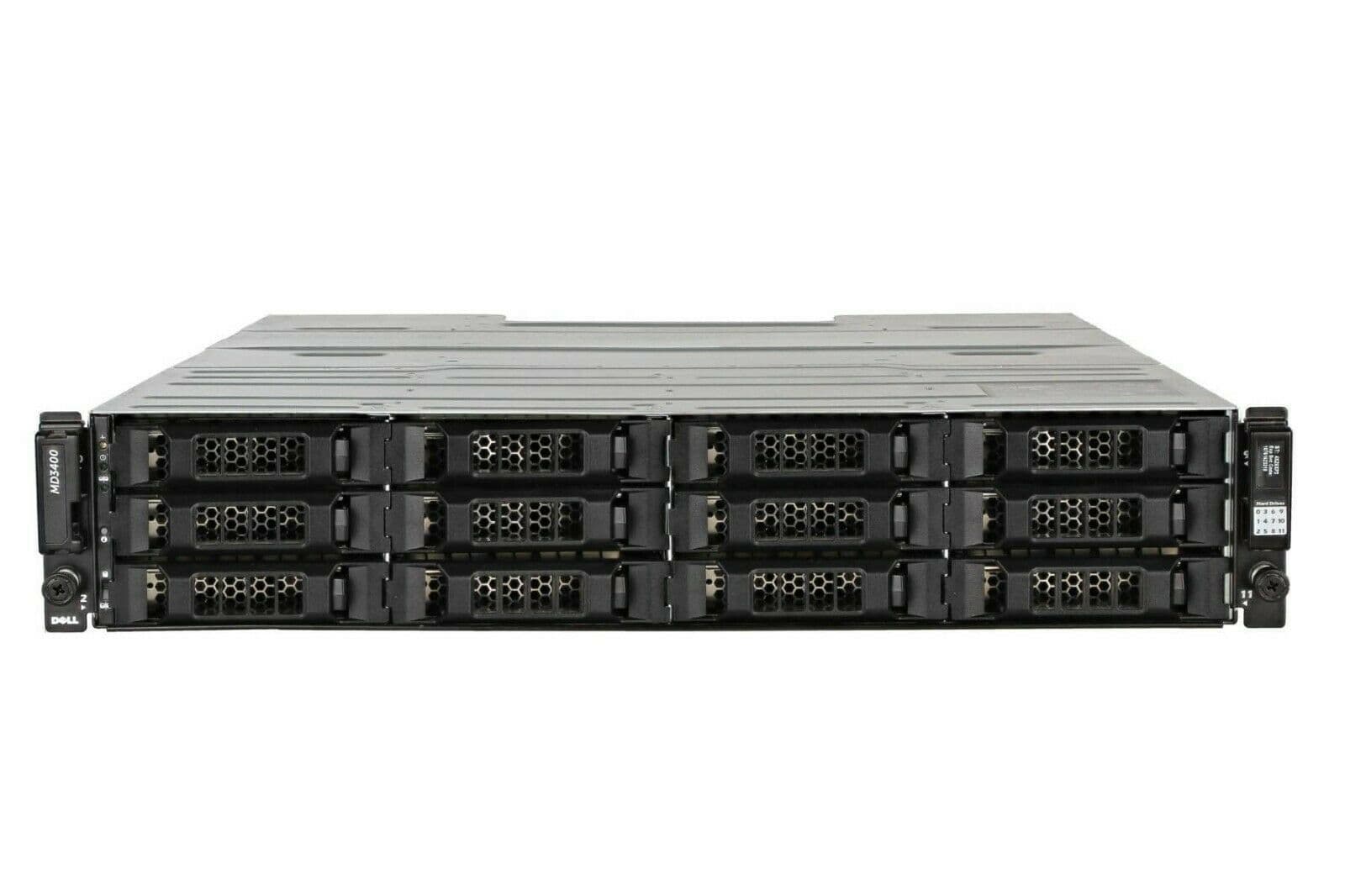 Dell PowerVault MD3400 Storage Array 12x 3 5" SAS HDD Bays 2x 12GSAS4 2xPSU
