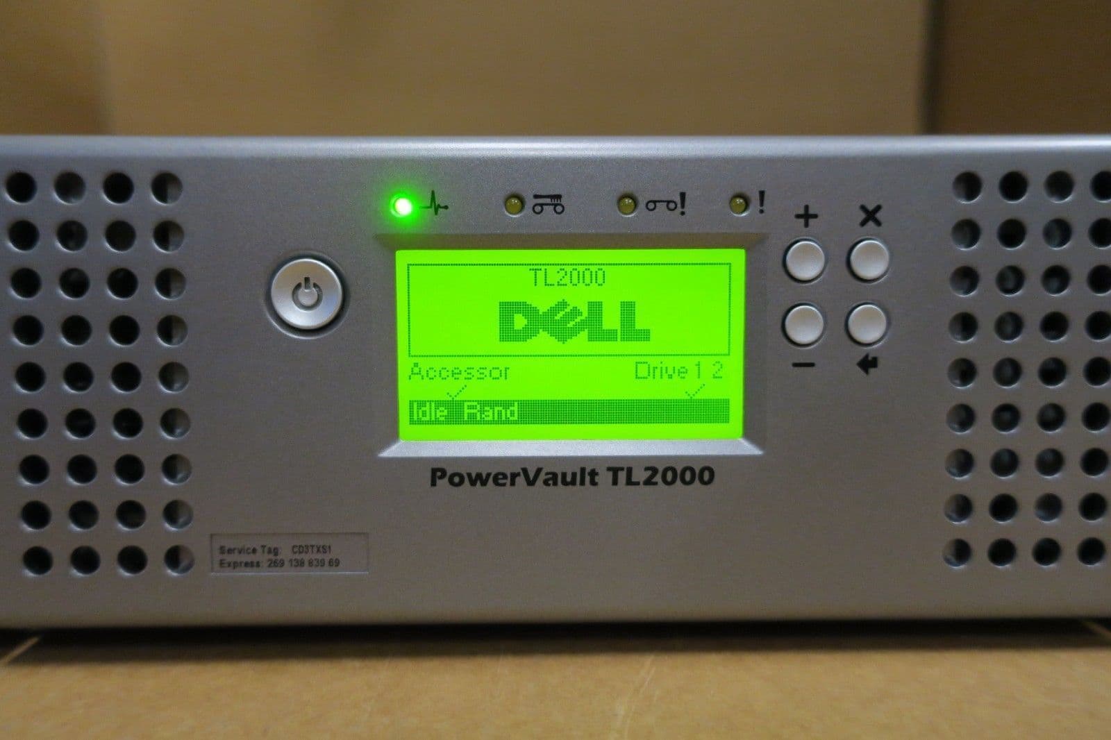 Dell Powervault TL2000 Rackmount Backup Tape Library LTO4 SAS 2x Tape Magazine