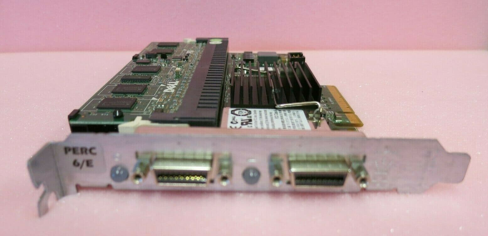 Dell PR174 PERC 6/E 512MB 8Port SAS Dual Channel PCIe RAID Controller Card