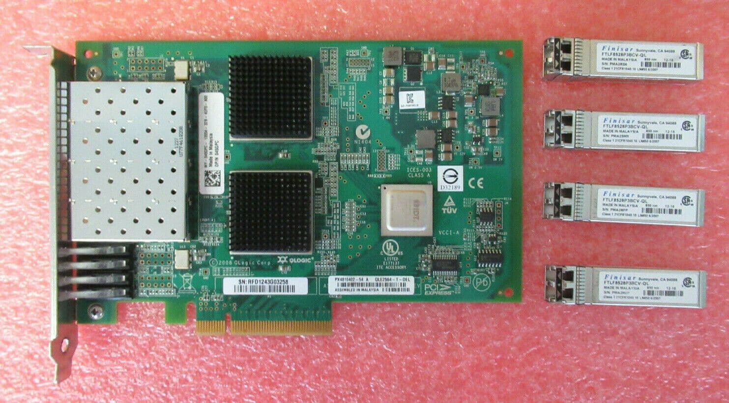 Dell QLogic QLE2564-T-DEL 4-Port 8GB Fibre Channel Host Adapter HBA ...