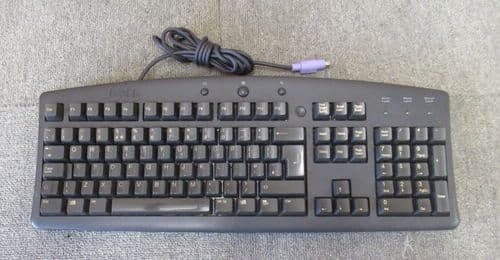 Dell RT7D00 332TR 0332TR Quietkey Black PS/2 Wired UK QWERTY Keyboard