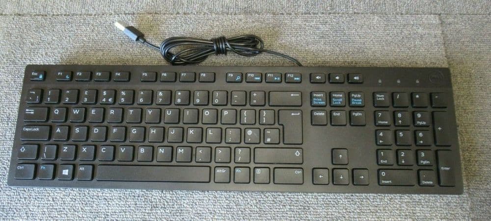 Dell RX6RM KB216 Multimedia UK QWERTY USB Wired Keyboard Black