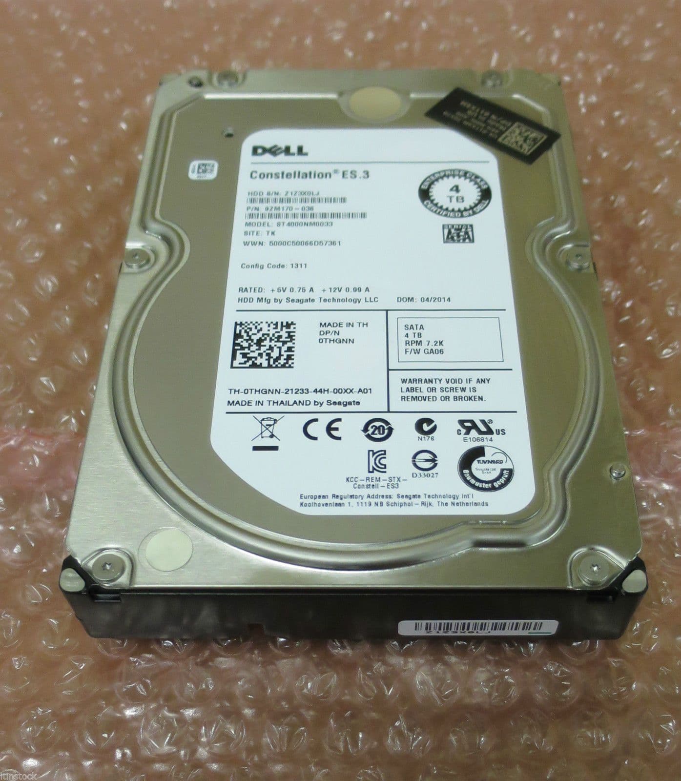 DELL SEAGATE 4TB SATA 6GB/s CONSTELLATION ES 3 ENTERPRISE THGNN