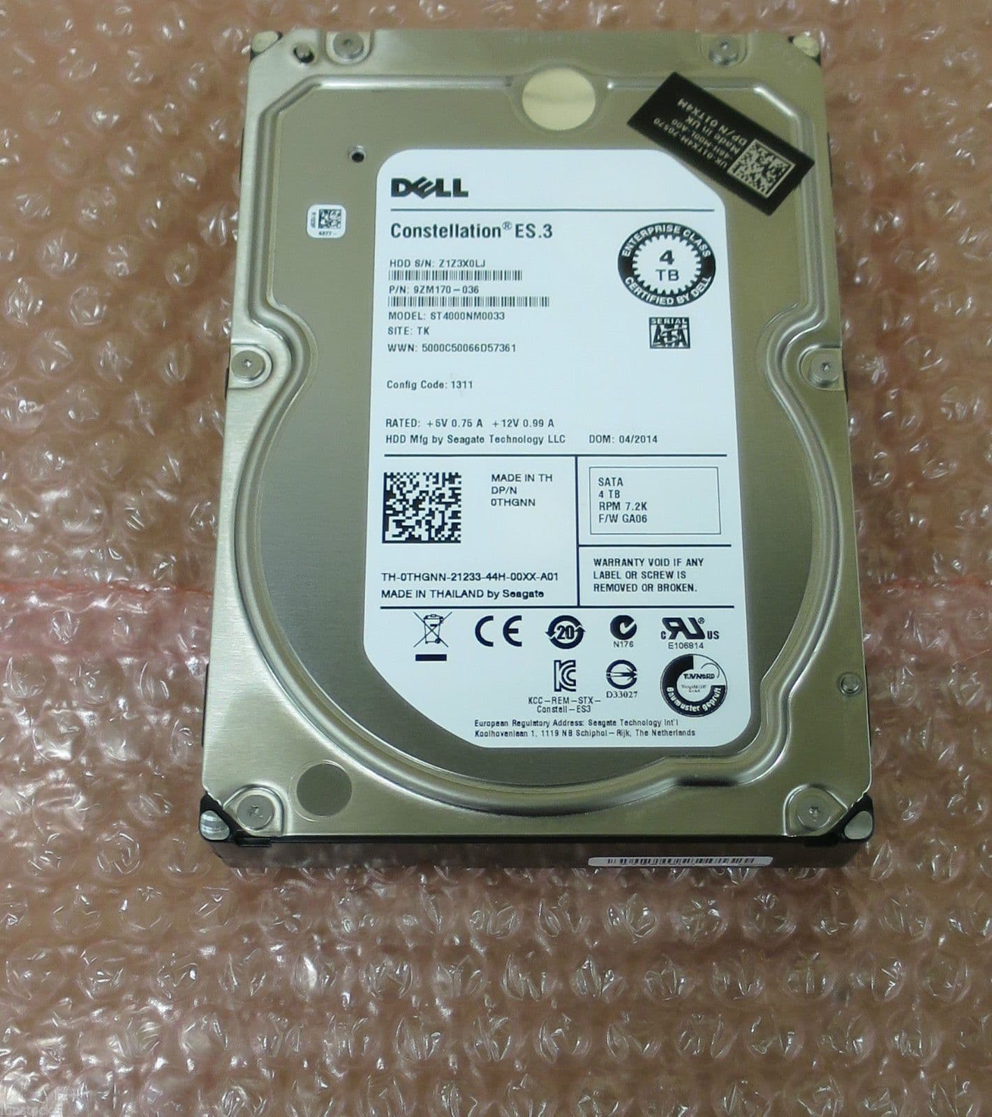 DELL SEAGATE 4TB SATA 6GB/s CONSTELLATION ES 3 ENTERPRISE THGNN